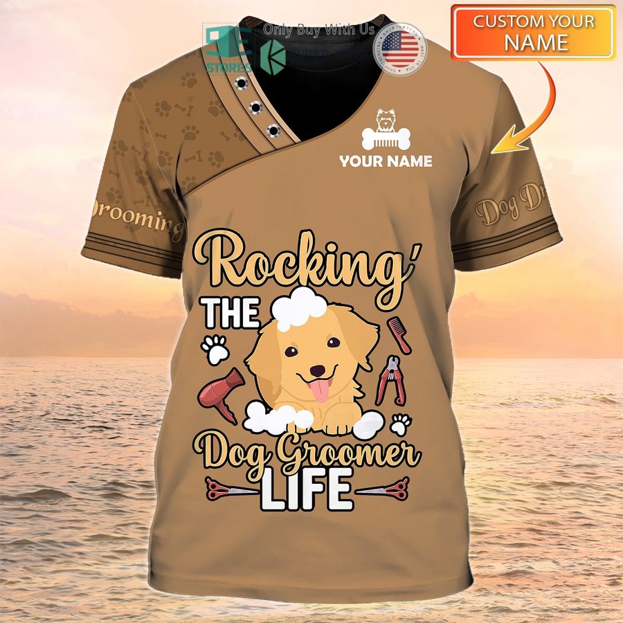 personalized rocking the dog groomer life 3d shirt 1 21727