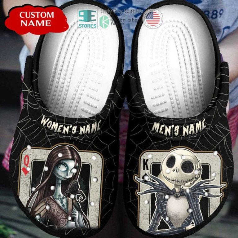 personalized sally jack skellington cards black crocs crocband clog 1 80514