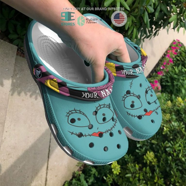 personalized sally skellington face crocs crocband shoes 2 35958