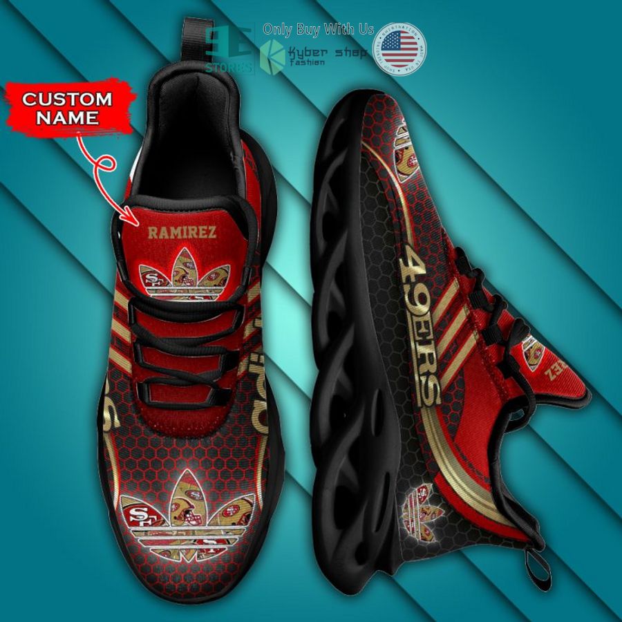 personalized san francisco 49ers adidas max soul shoes 1 9281