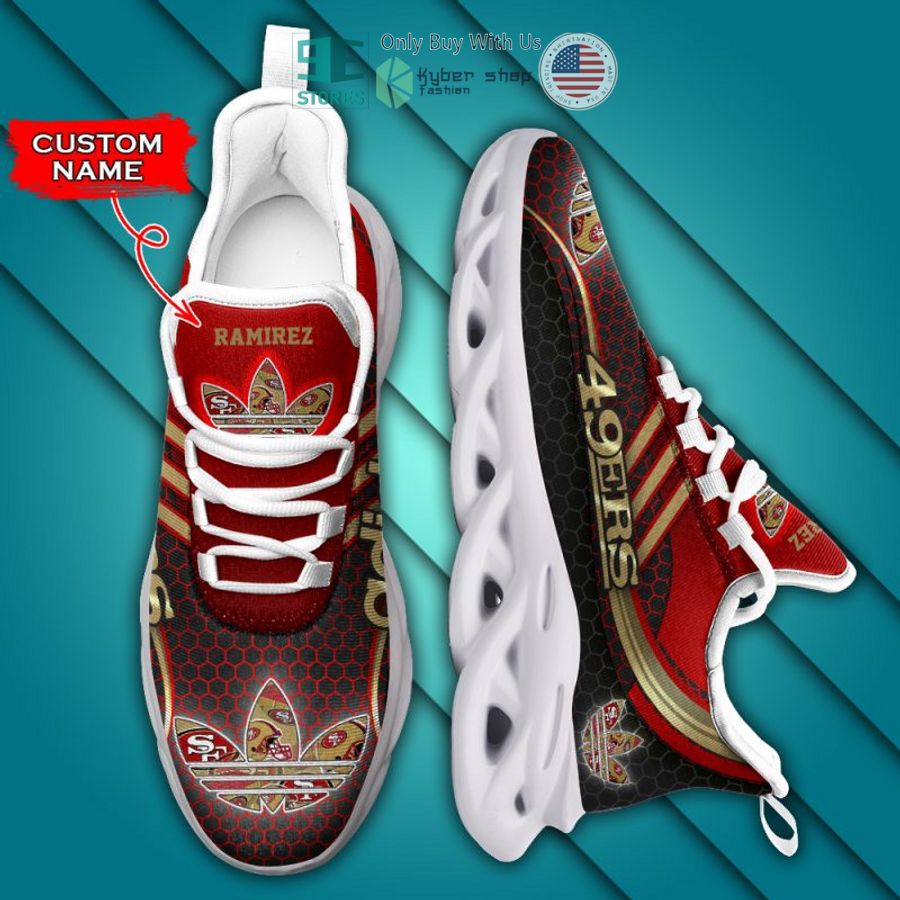 personalized san francisco 49ers adidas max soul shoes 2 34245