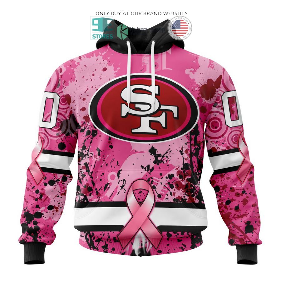 personalized san francisco 49ers breast cancer awareness 3d shirt hoodie 1 86226