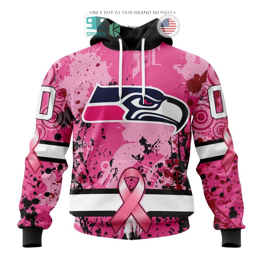 personalized seattle seahawks breast cancer awareness 3d shirt hoodie 1 2833