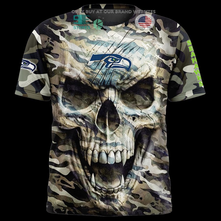 personalized seattle seahawks skull camo 3d shirt hoodie 1 26791