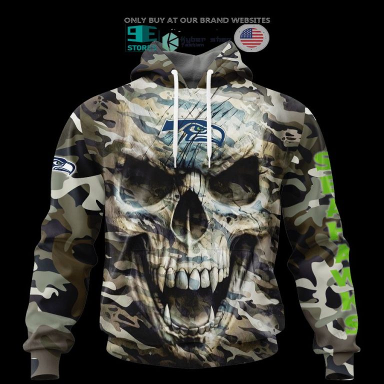 personalized seattle seahawks skull camo 3d shirt hoodie 3 46965