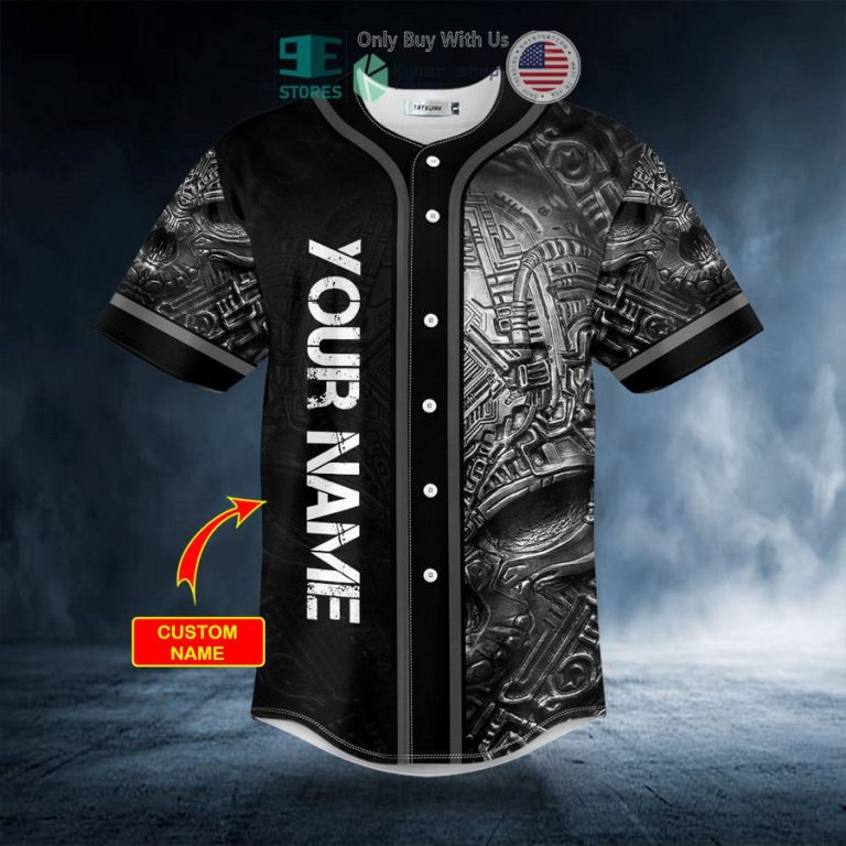 personalized silence alien skull custom baseball jersey 3 63901