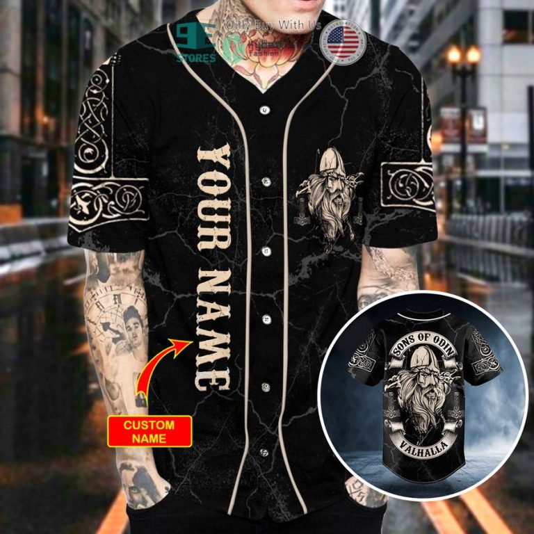 personalized son of odin valhalla viking custom baseball jersey 2 85313