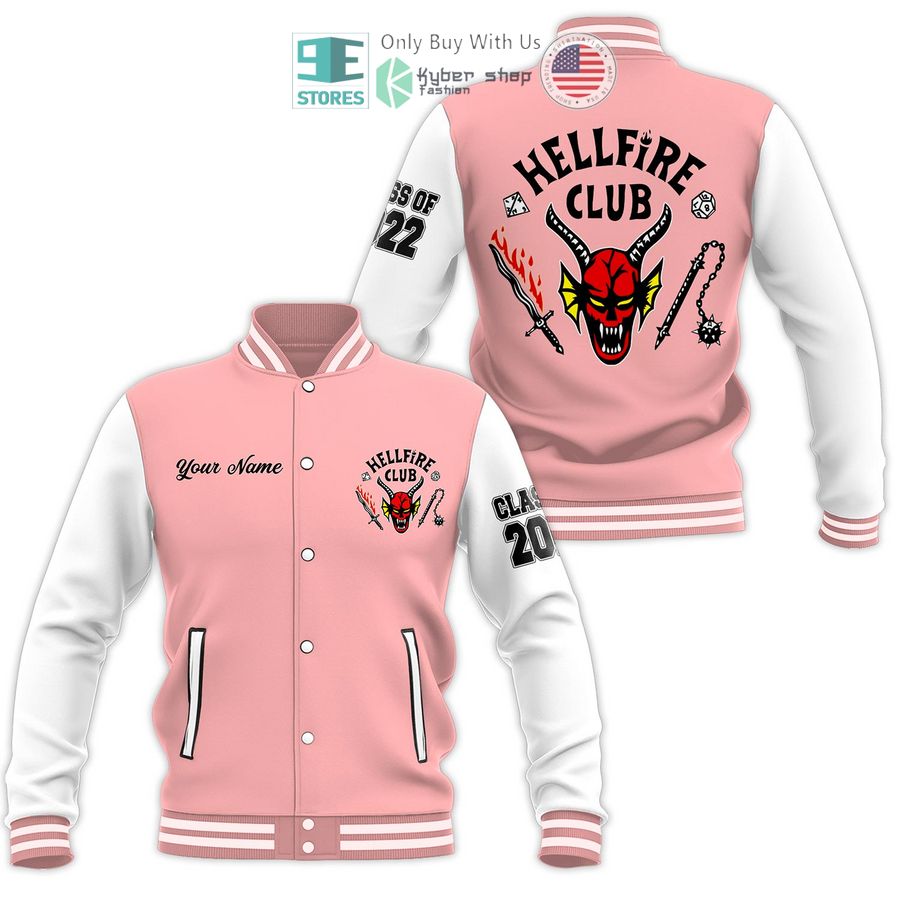 personalized stranger things hellfire club baseball jacket 2 2607