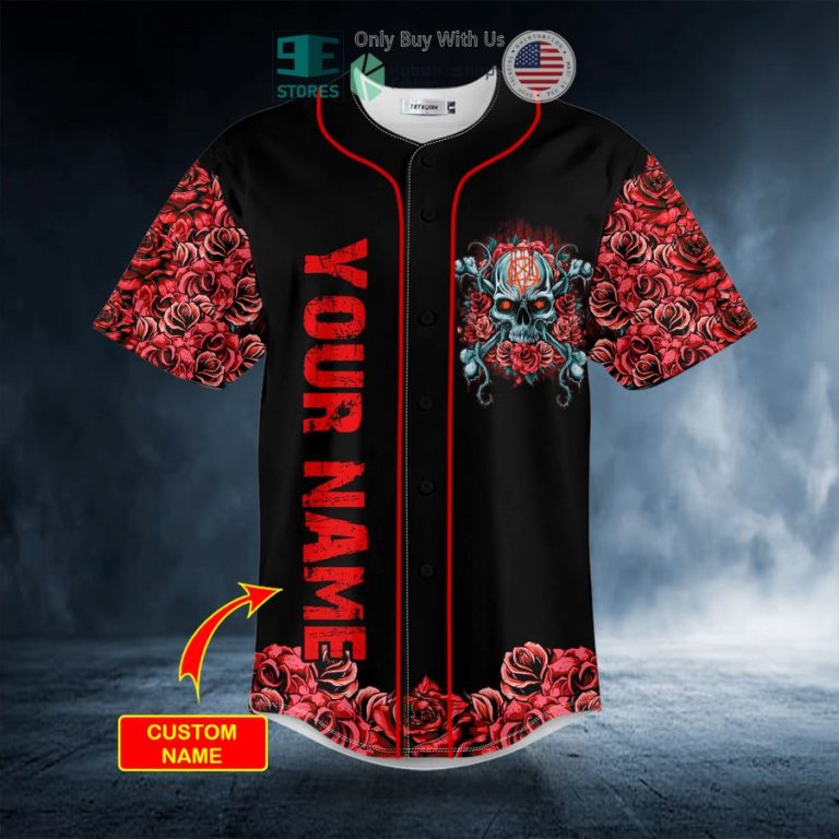 personalized stuff n roses skull custom baseball jersey 3 46120