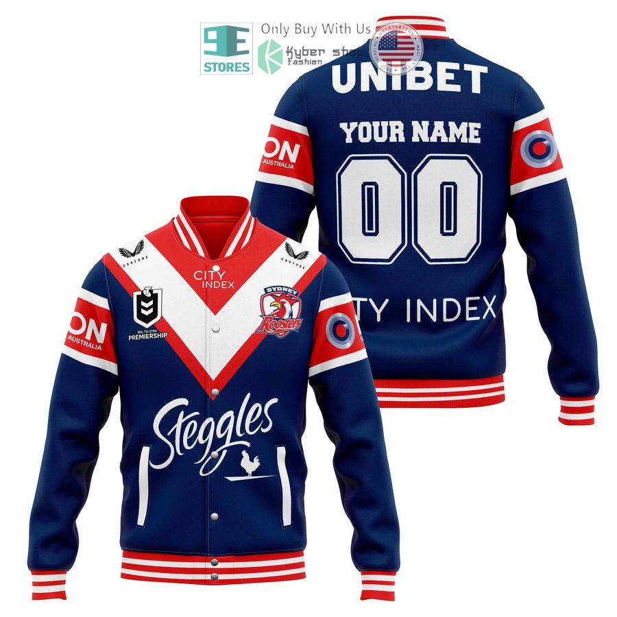 personalized sydney roosters steggles baseball jacket 1 59602