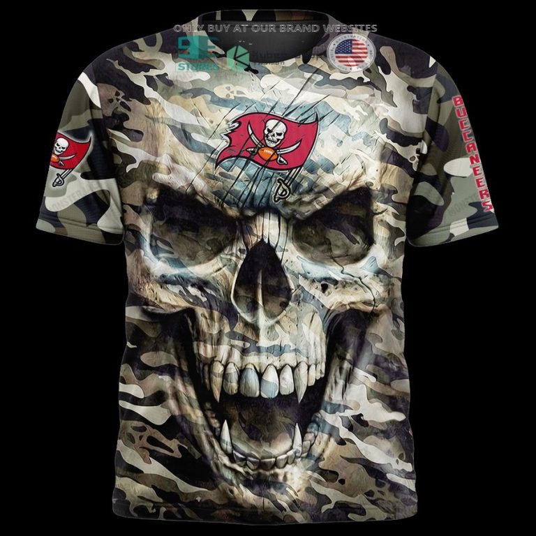 personalized tampa bay buccaneers skull camo 3d shirt hoodie 1 58455