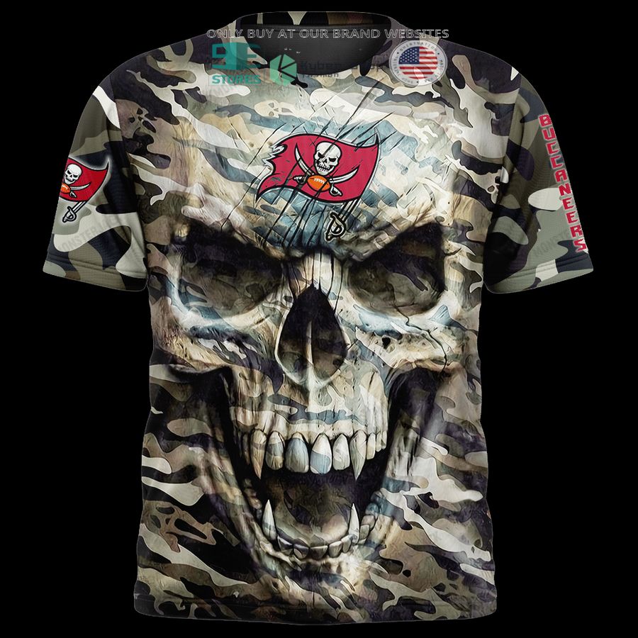 personalized tampa bay buccaneers skull camo 3d shirt hoodie 1 58455
