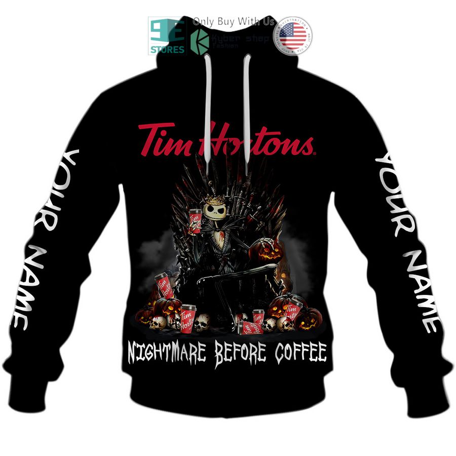 personalized tim hortons jack skellington nightmare before coffee 3d shirt hoodie 2 38508