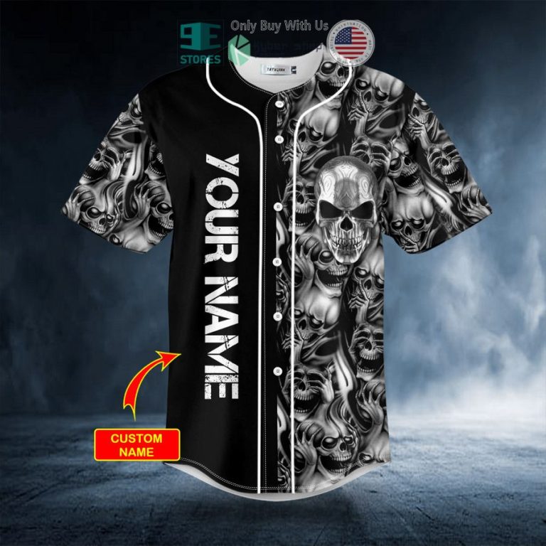 personalized tribal tattoos metal skull custom baseball jersey 3 98567