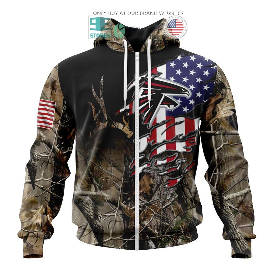 personalized us flag atlanta falcons special camo hunting 3d shirt hoodie 2 34978