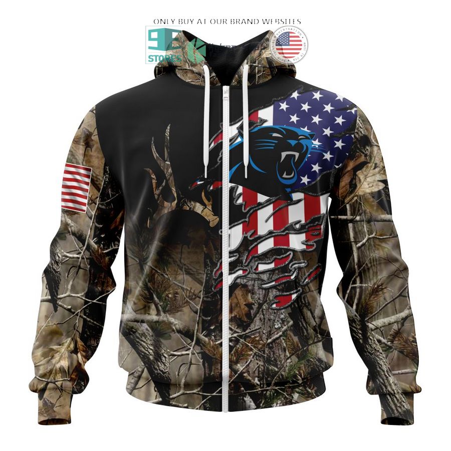 personalized us flag carolina panthers special camo hunting 3d shirt hoodie 2 36619