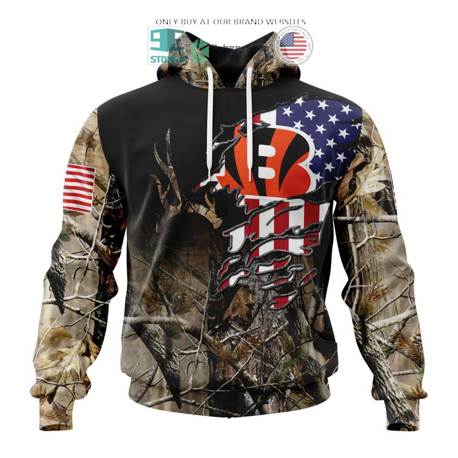 personalized us flag cincinnati bengals special camo hunting 3d shirt hoodie 1 93565