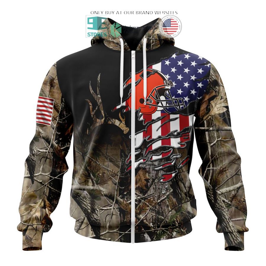 personalized us flag cleveland browns special camo hunting 3d shirt hoodie 2 77360