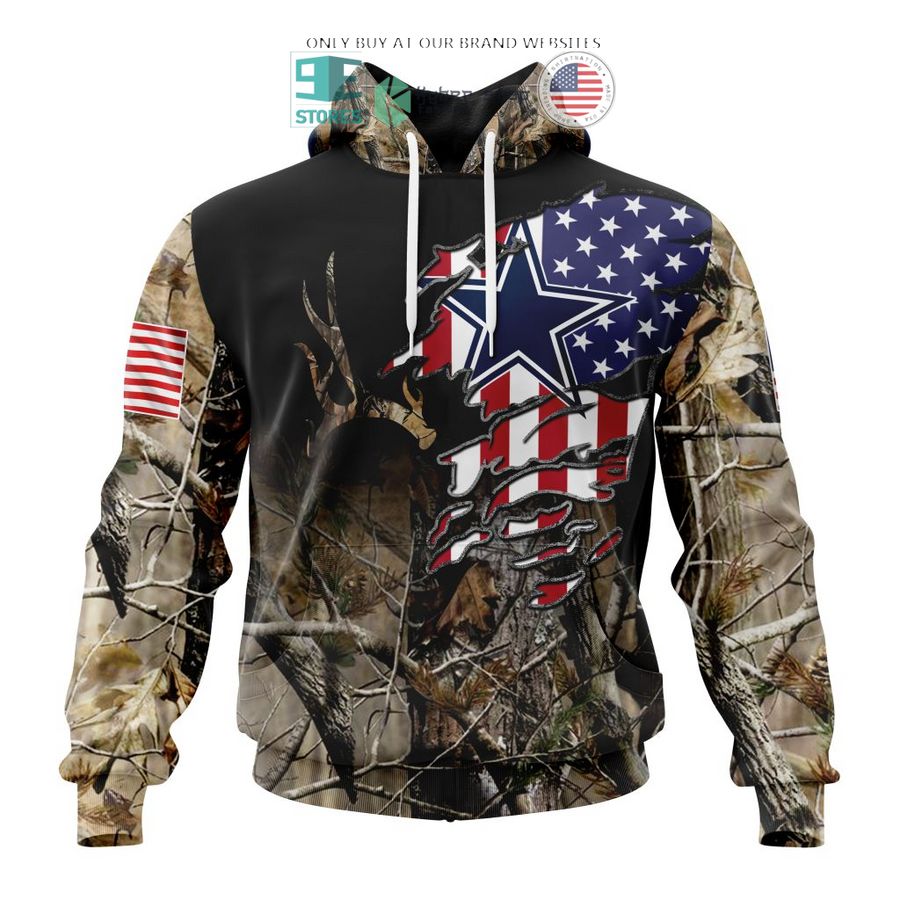 personalized us flag dallas cowboys special camo hunting 3d shirt hoodie 1 67049
