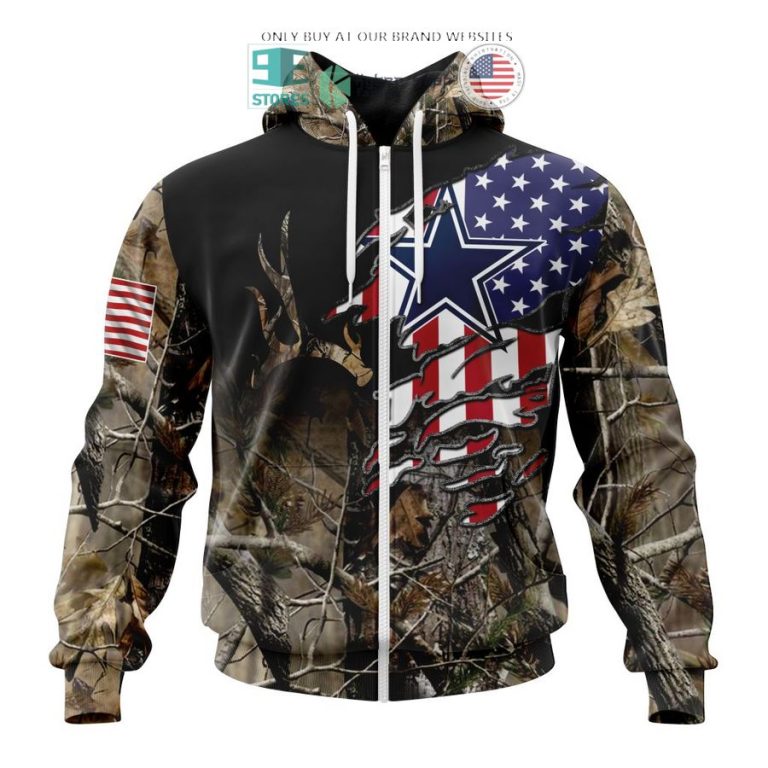 personalized us flag dallas cowboys special camo hunting 3d shirt hoodie 2 88990