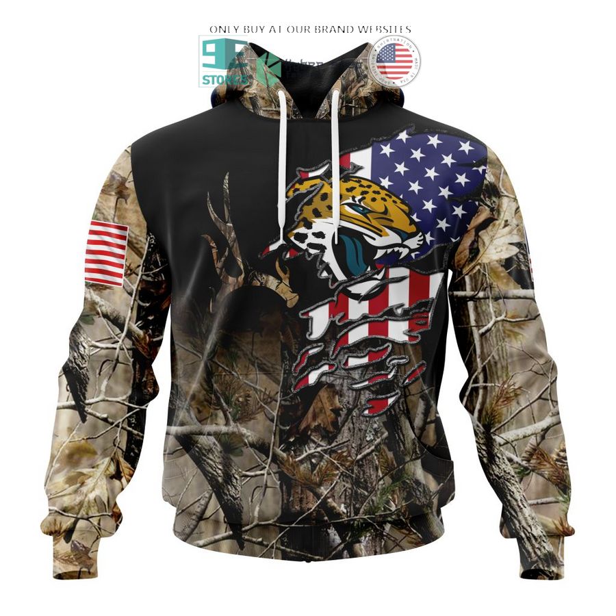 personalized us flag jacksonville jaguars special camo hunting 3d shirt hoodie 1 47025