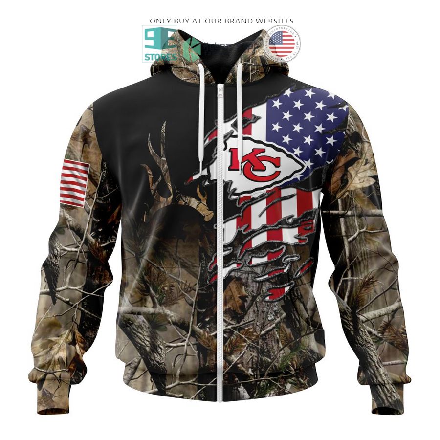 personalized us flag kansas city chiefs special camo hunting 3d shirt hoodie 2 86862