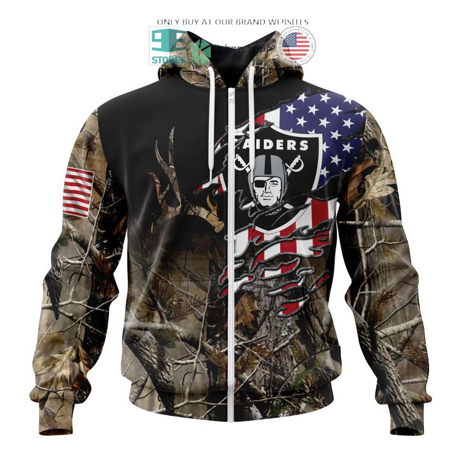 personalized us flag las vegas raiders special camo hunting 3d shirt hoodie 2 21094