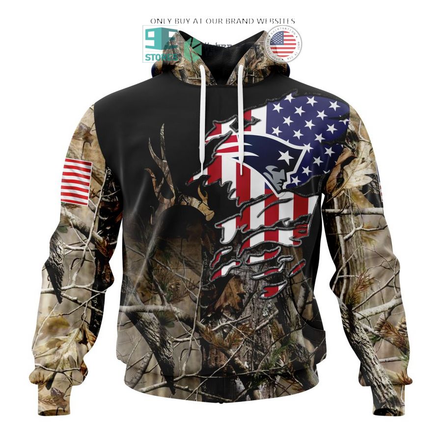 personalized us flag new england patriots special camo hunting 3d shirt hoodie 1 45124