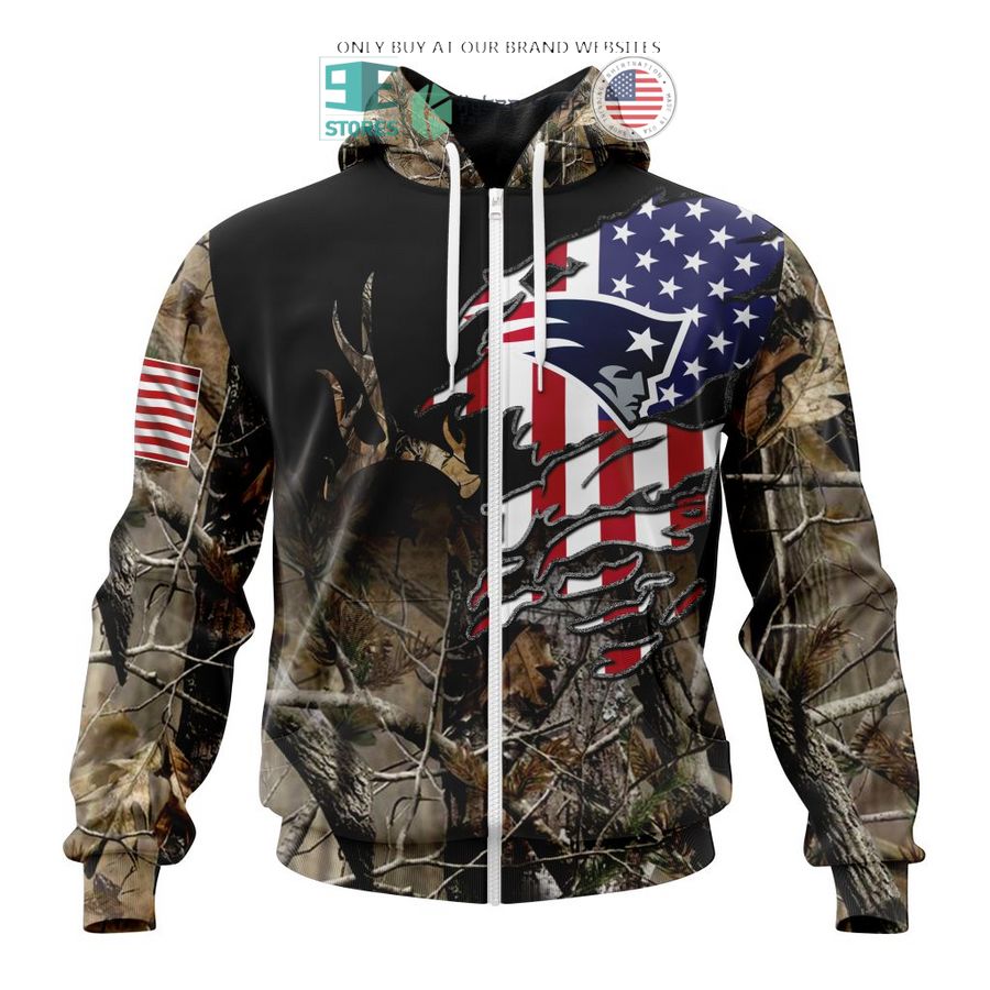 personalized us flag new england patriots special camo hunting 3d shirt hoodie 2 24991