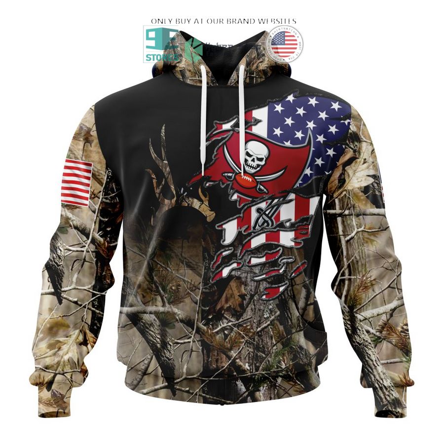 personalized us flag tampa bay buccaneers special camo hunting 3d shirt hoodie 1 77928