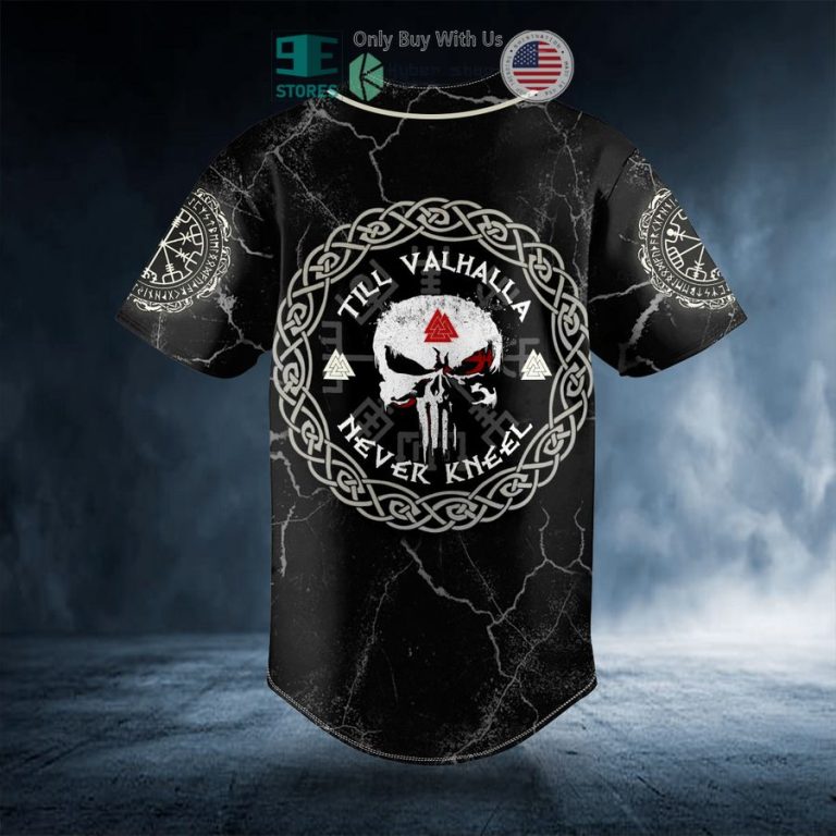 personalized valhalla never kneel punisher skull custom baseball jersey 3 58455