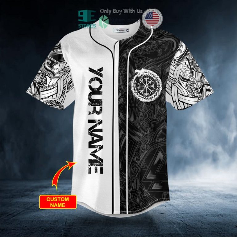 personalized vegvisir jormungandr world serpent norse mythology dragon viking custom baseball jersey 3 86023