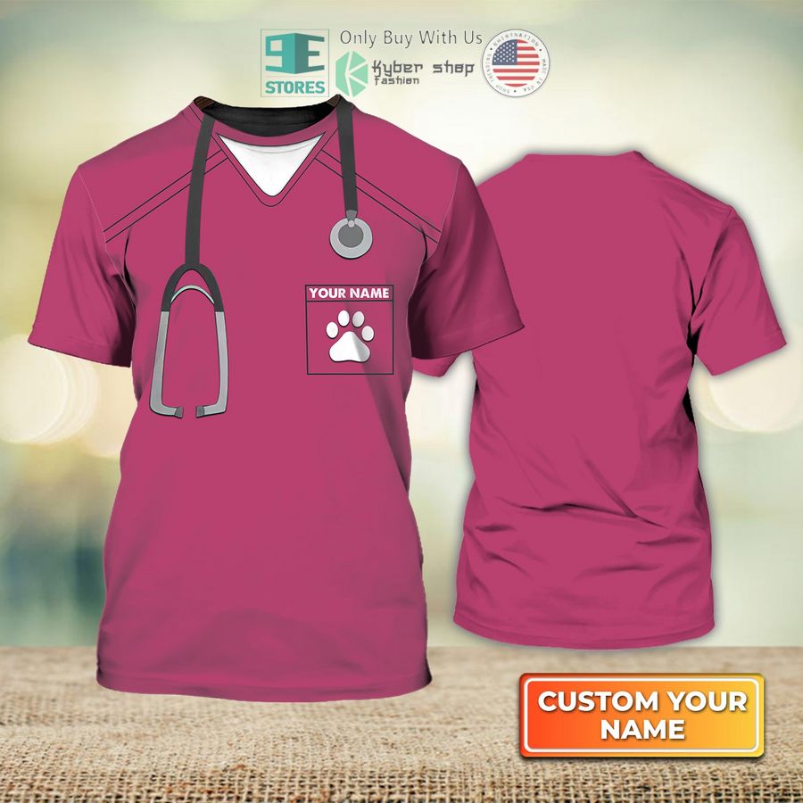 personalized veterinarian animal veterinarian uniform 3d shirt 1 52985
