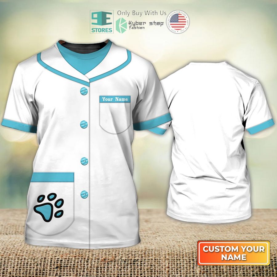 personalized veterinarian animal veterinarian uniform baby blue 3d shirt 1 43361