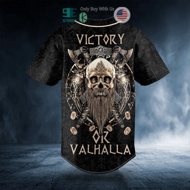 personalized victory or valhalla viking skull custom baseball jersey 3 94272