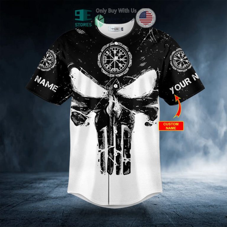 personalized viking punisher skull custom baseball jersey 3 33045