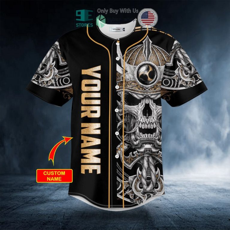 personalized viking skull custom baseball jersey 3 45979