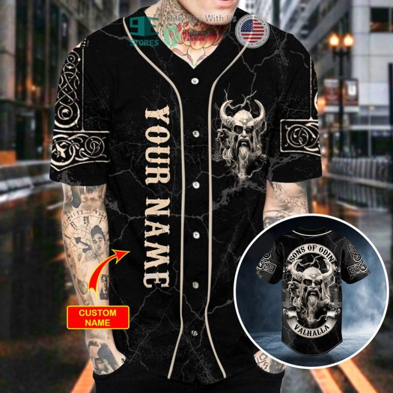 personalized viking son of odin valhalla custom baseball jersey 2 8259