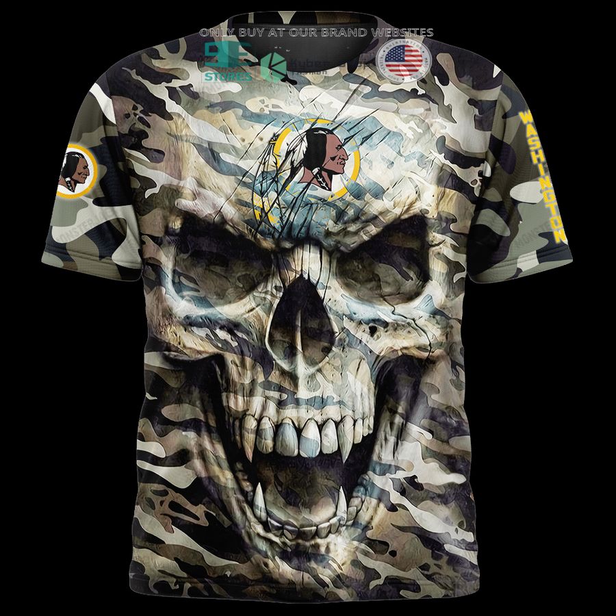 personalized washington commanders skull camo 3d shirt hoodie 1 47880