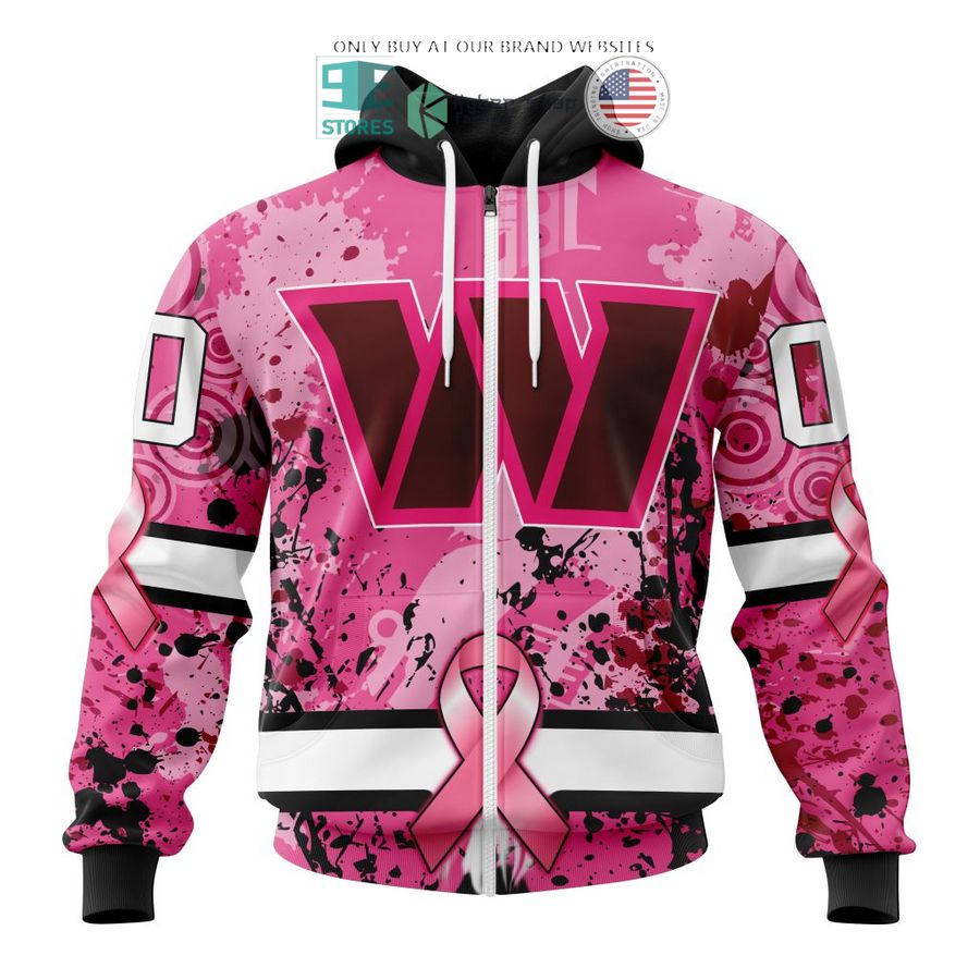 personalized washington football team breast cancer awareness 3d shirt hoodie 2 2174