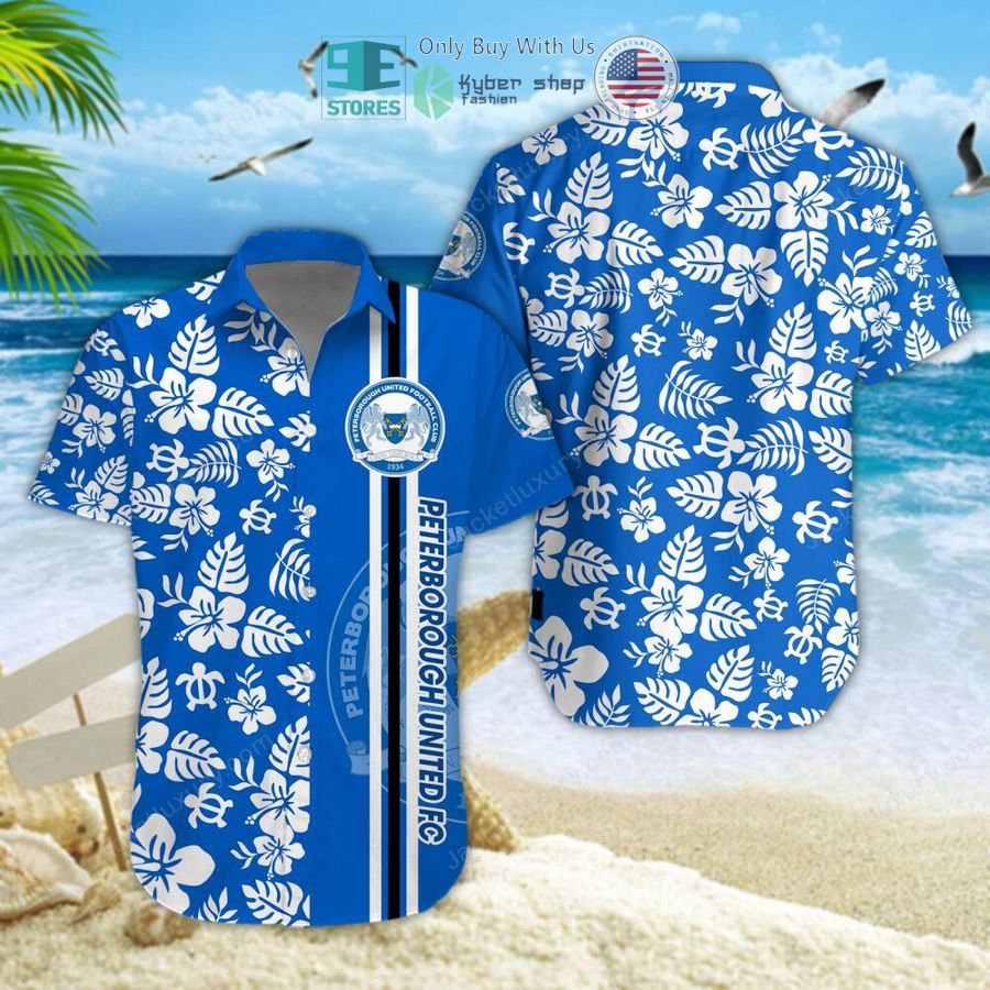 peterborough united f c blue hawaiian shirt shorts 1 45422