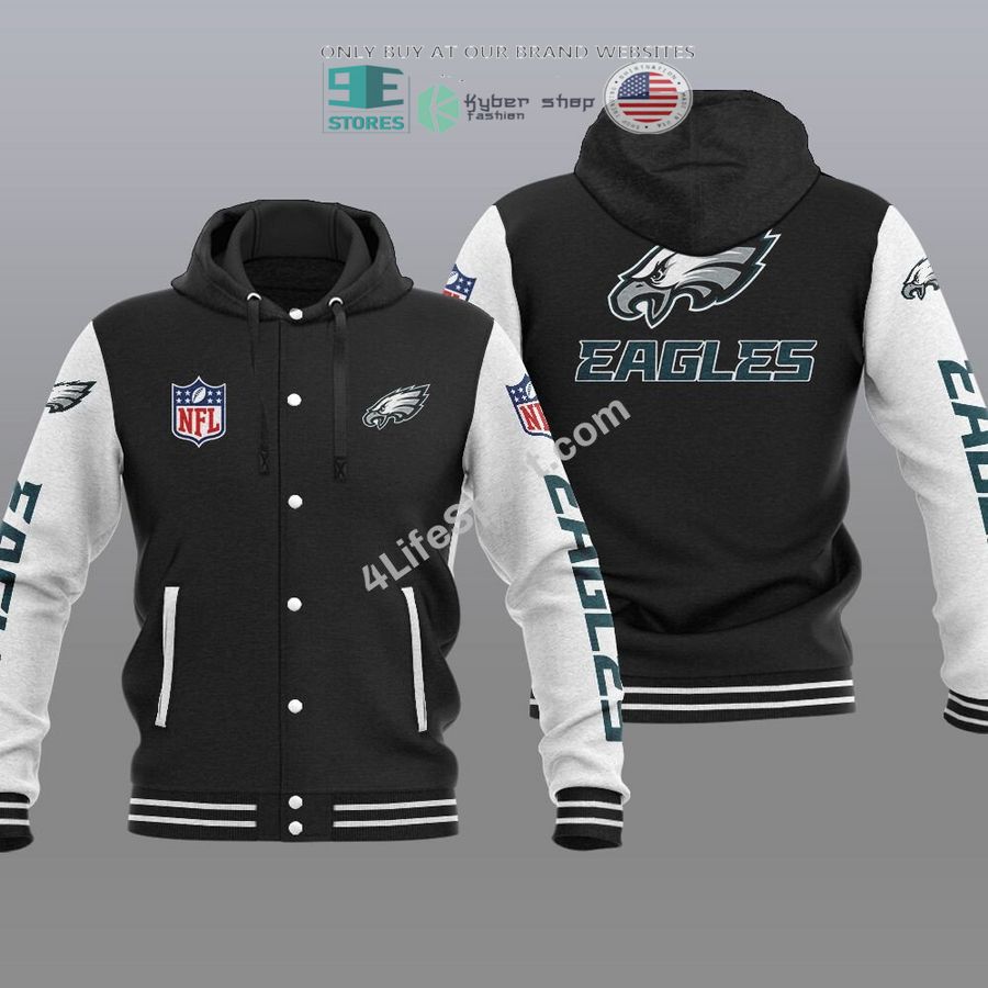 philadelphia eagles baseball hoodie jacket 1 50101