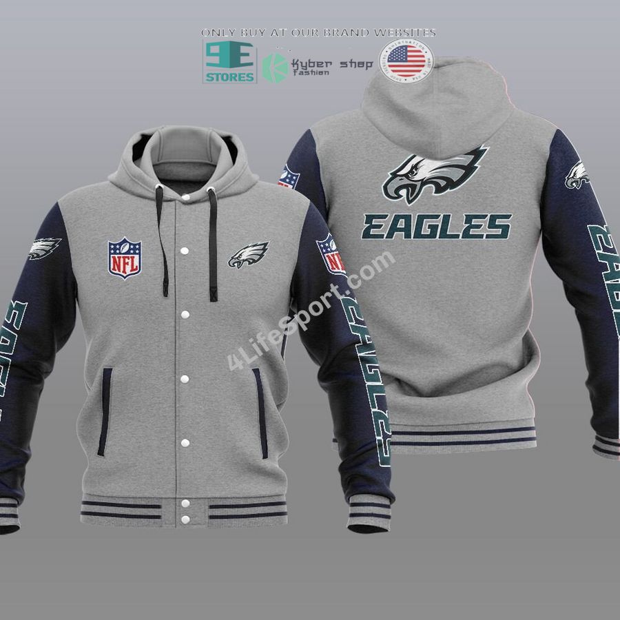 philadelphia eagles baseball hoodie jacket 2 83949