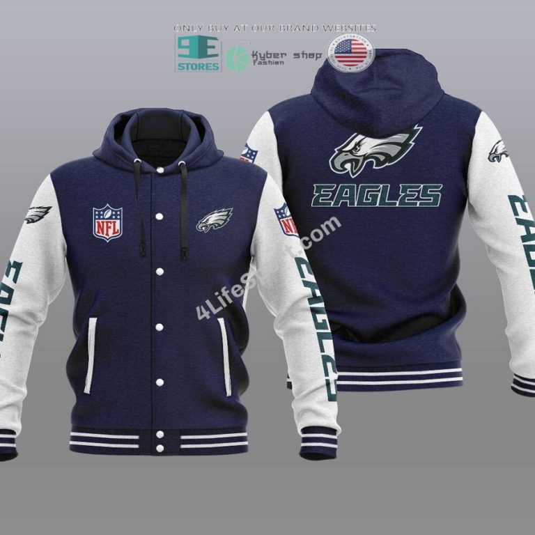 philadelphia eagles baseball hoodie jacket 3 75067