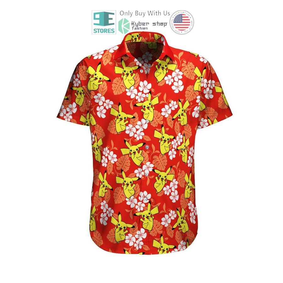 pikachu tropical hawaiian shirt shorts 1 34366