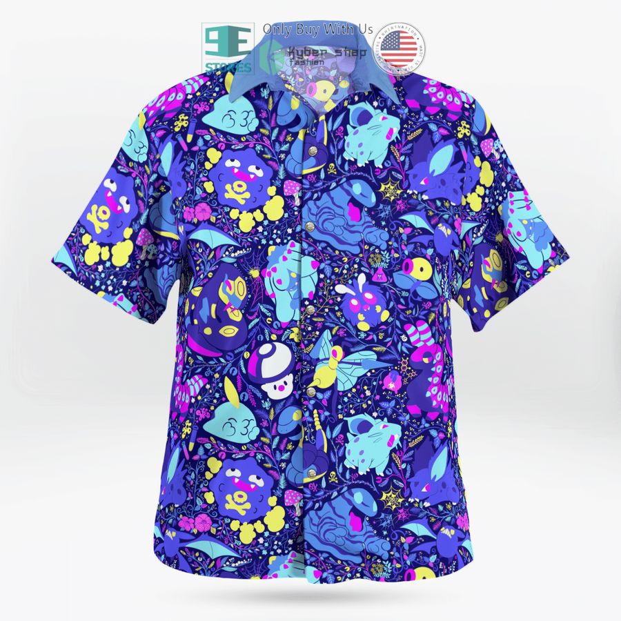 poison pokemon hawaiian shirt shorts 1 78970