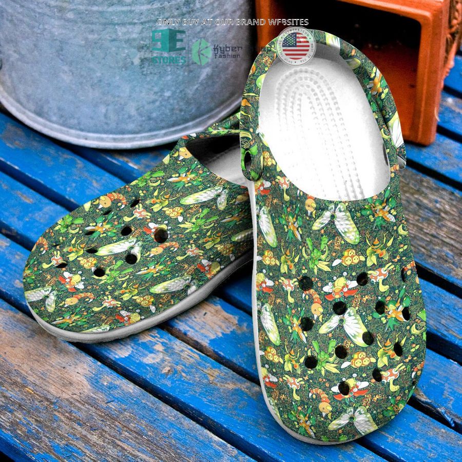 pokemon bug seamless pattern crocs crocband shoes 1 20961