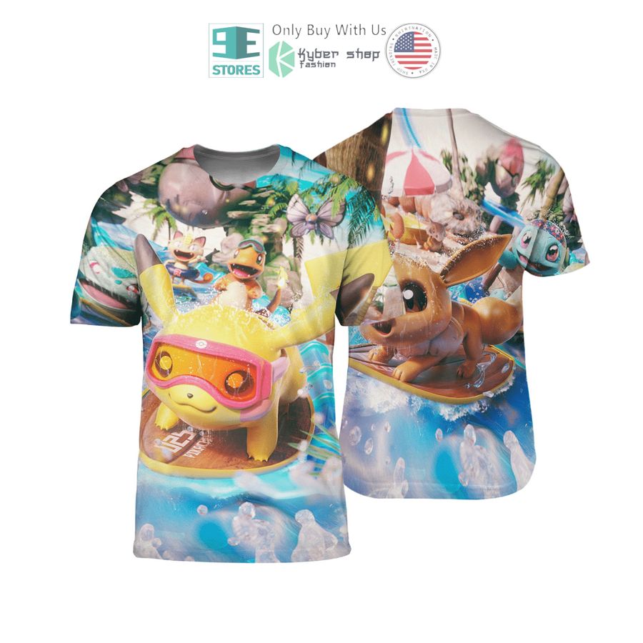 pokemon surfing 3d t shirt 1 9360