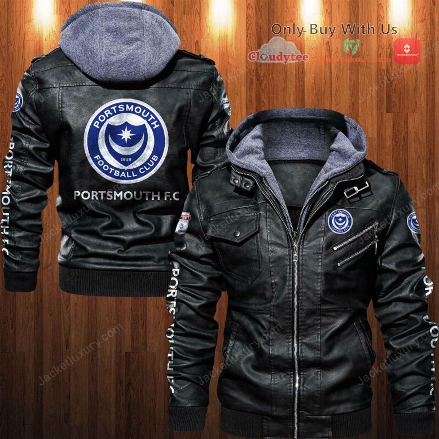 portsmouth f c leather jacket 1 81082