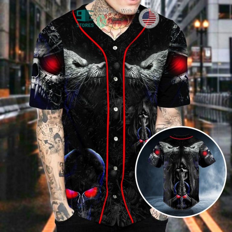 praying the death skull baseball jersey 2 91429